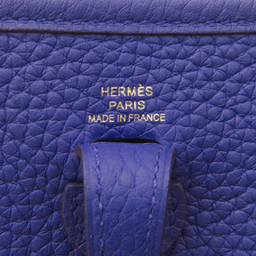 エルメス HERMES エヴリンTPM ブルーロワイヤル トリヨンクレマンス ショルダーバッグ ゴールド金具 青