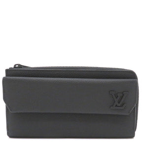 ルイヴィトン LOUIS VUITTON LVアエログラム ジッピー ウォレット M69831  ブラック グレインカーフレザー 長財布 マットブラック金具 黒 L字ファスナー