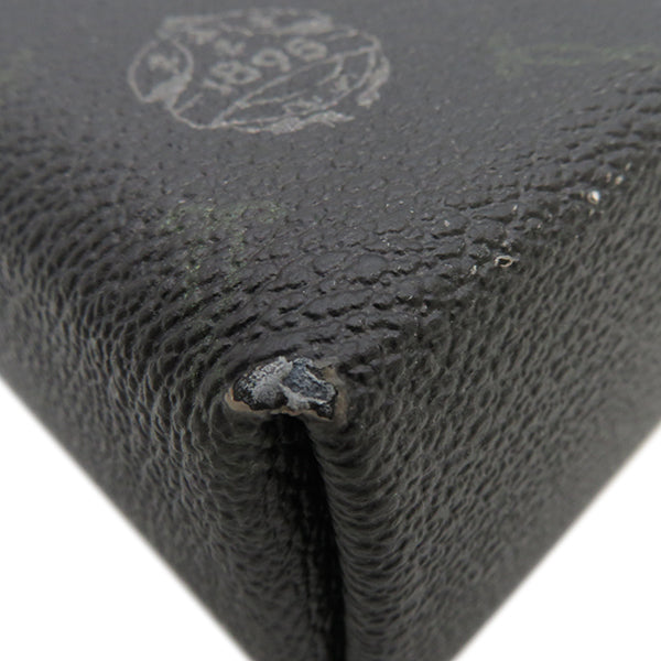 ベルルッティ BERLUTI シグネチャー ブラック×ブラウン PVCコーティングキャンバス ヴェネチアンレザー ショルダーバッグ シルバー金具
