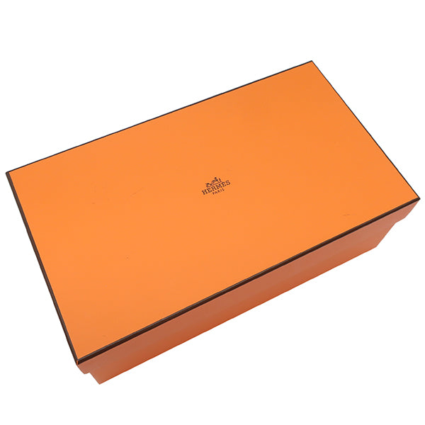 エルメス HERMES エスカル  H103606M 03 マリン コットン レザー ポーチ シルバー金具 コスメポーチ