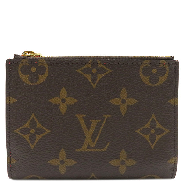 ルイヴィトン LOUIS VUITTON ポルトフォイユ リサ M82381 トニックオレンジ モノグラムキャンバス 二つ折り財布 ゴールド金具 コンパクト