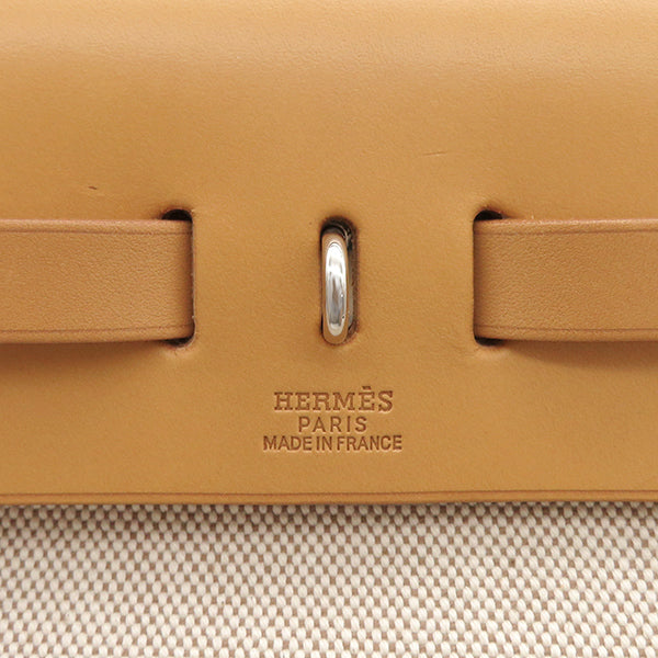 エルメス HERMES エールバッグ PM ナチュラル トワルアッシュ ヴァッシュハンター 2WAYバッグ シルバー金具 替えバッグ欠品