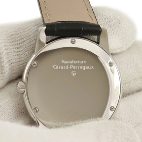 ジラールペルゴ GIRARD PERREGAUX ラウンド ドレスウォッチ 90400.0.11.105 手巻き レディース ボーイズ 白 アラビア スモセコ