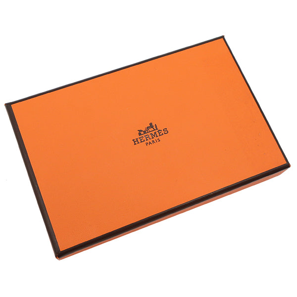 エルメス HERMES カルヴィ デュオ ネイビー系 ヴォーマダム カードケース シルバー金具 新品 未使用 紺