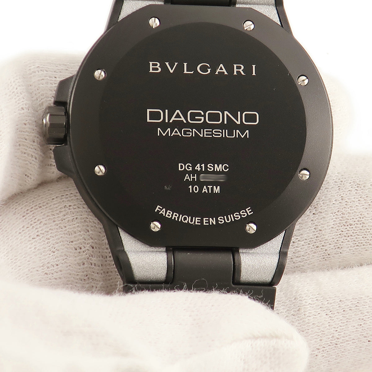 ブルガリ BVLGARI ディアゴノ マグネシウム 102427 DG41SMC 自動巻き メンズ 黒 バー アラビア