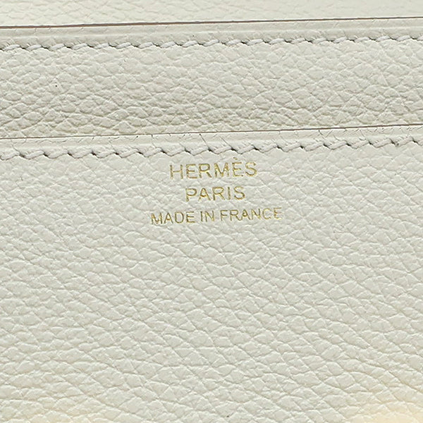 エルメス HERMES コンスタンス トゥーゴー マッシュルーム エバーカラー 長財布 ゴールド金具 新品 未使用 白 バンドリエール