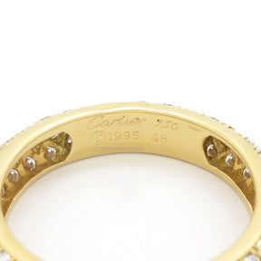 カルティエ Cartier ミミスター フルパヴェリング イエローゴールド K18YG ダイヤモンド #48(JP8) リング 指輪 750 WG 18金 18K