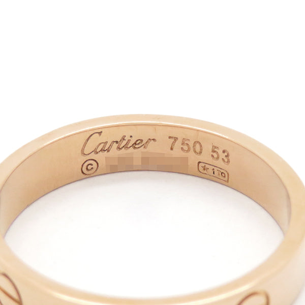 カルティエ Cartier ミニ ラブリング イエローゴールド K18YG #53(JP 13) リング 指輪 Au750 18金