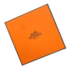 エルメス HERMES オーケリー カデナ型 シルバー×エトゥープ メタル ヴォースイフト ピアス シルバー金具 フープピアス グレージュ