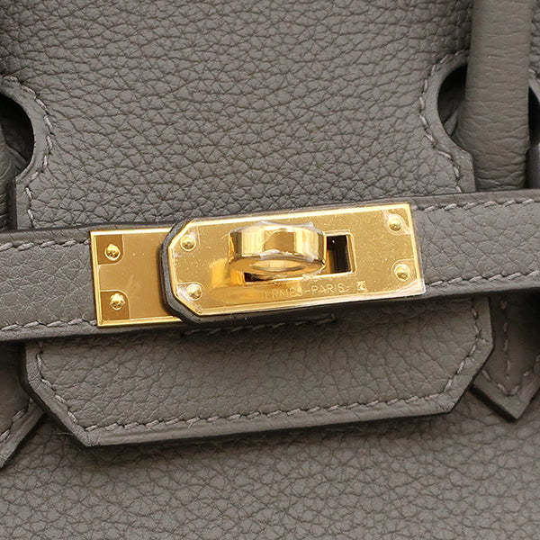 エルメス HERMES バーキン25 グリメイヤー トゴ ハンドバッグ ゴールド金具 新品 未使用 グレージュ