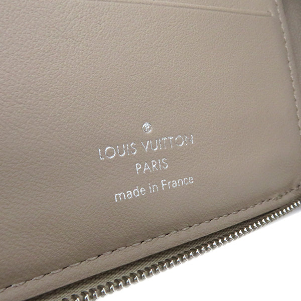 ルイヴィトン LOUIS VUITTON ジッピー コンパクトウォレット M81558 ガレ モノグラムマヒナ 二つ折り財布 シルバー金具 グレージュ