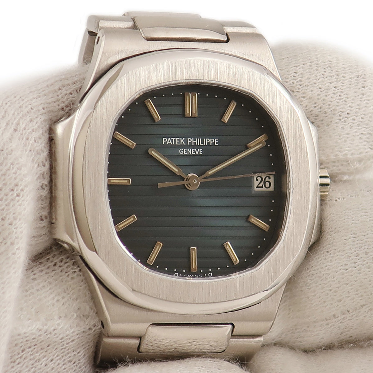 パテックフィリップ PATEK PHILIPPE ノーチラス 3900/1A-001 クオーツ レディース ボーイズ 八角形 青 生産終了 シグマダイヤル