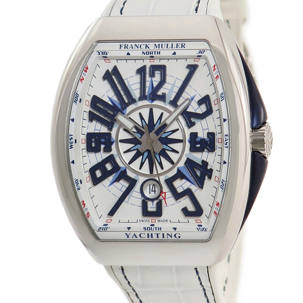 フランクミュラー FRANCK MULLER ヴァンガード ヨッティング V45SCDT ACBL 自動巻き メンズ 白 青 アラビア トノ