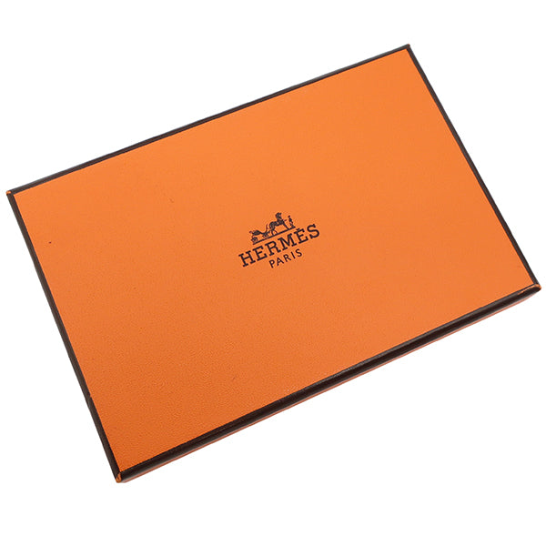 エルメス HERMES カルヴィ デュオ エトゥープ シェーブル カードケース シルバー金具 新品 未使用 グレージュ