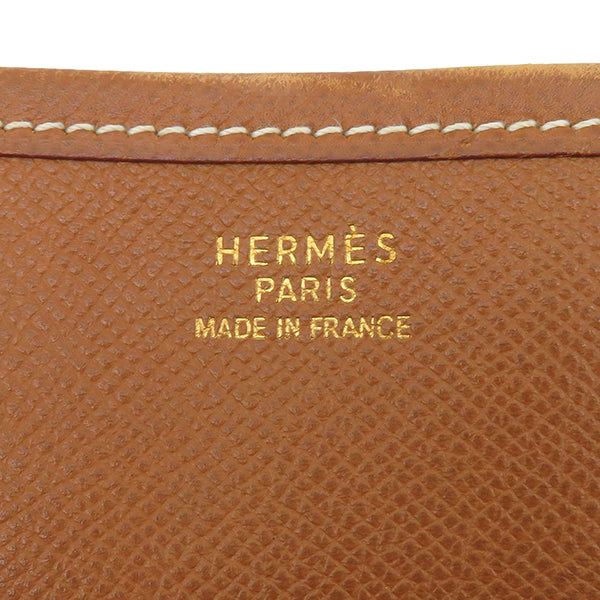 エルメス HERMES エヴリン1 GM ゴールド クシュベル ショルダーバッグ ゴールド金具 茶