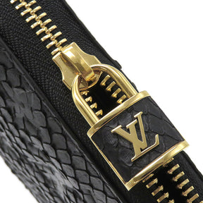 ルイヴィトン LOUIS VUITTON ジッピー ウォレット N80686 ブラック パイソン 長財布 ゴールド金具 黒 エキゾチックレザー ラウンドファスナー