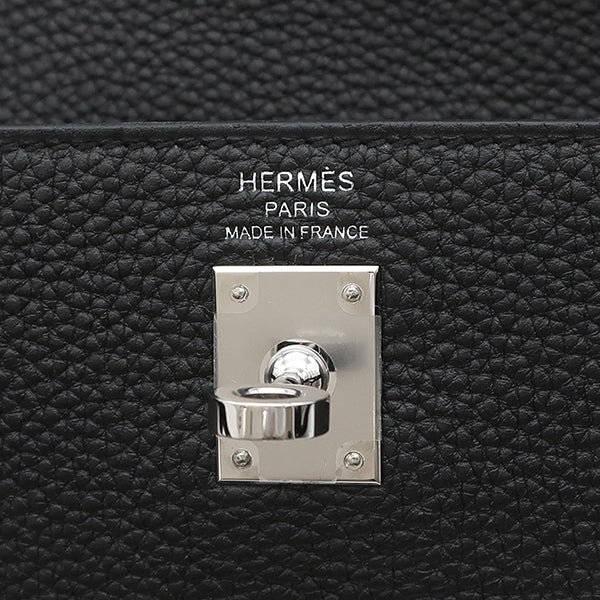 エルメス HERMES ケリー25 内縫い ブラック トゴ 2WAYバッグ シルバー金具 黒 ショルダー