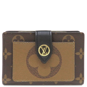 ルイヴィトン LOUIS VUITTON ポルトフォイユ ジュリエット M69432 モノグラム モノグラムキャンバス モノグラムリバースキャンバス 二つ折り財布 ゴールド金具 茶 LVサークル