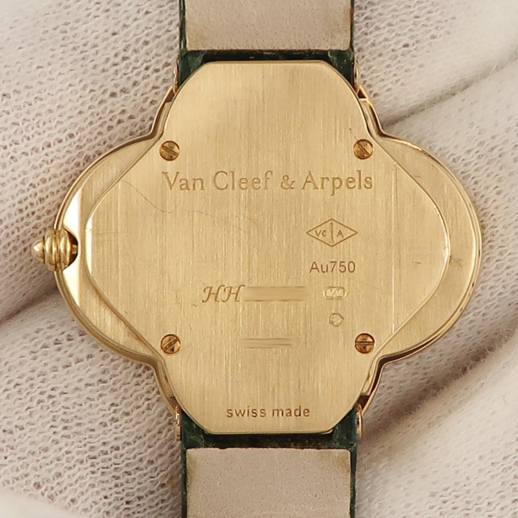 ヴァンクリーフアーペル Van Cleef & Arpels アルハンブラ ミディアム VCARF52800 クオーツ レディース K18YG無垢 純正ダイヤ