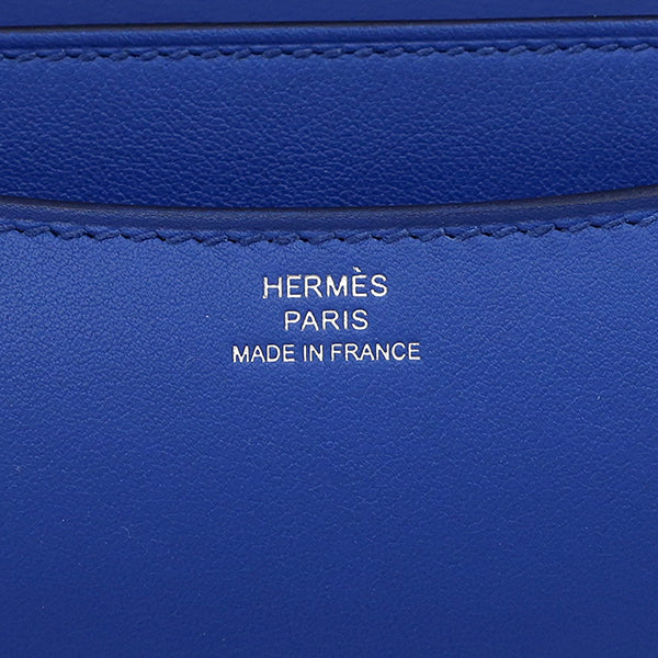 エルメス HERMES コンスタンスミニ 3 ブルーフランス スイフト ショルダーバッグ シルバー金具 新品 未使用 青