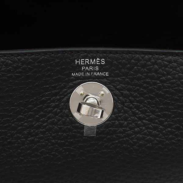 エルメス HERMES リンディ ミニ 20 ブラック トリヨンクレマンス ショルダーバッグ シルバー金具 新品 未使用 黒