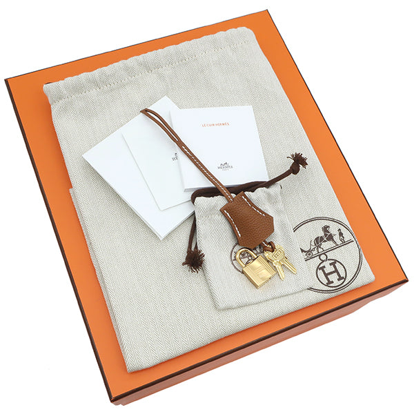 エルメス HERMES バーキン25 ゴールド トゴ ハンドバッグ ゴールド金具 新品 未使用 茶