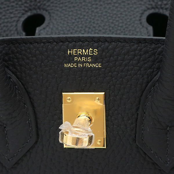 エルメス HERMES バーキン25 ブラック トゴ ハンドバッグ ゴールド金具 新品 未使用 黒