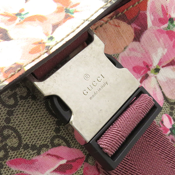 グッチ GUCCI GGブルームス スモール バックパック 410544 ベージュ×ピンク GGスプリームキャンバス リュック・デイパック  シルバー金具 花柄 フローラ